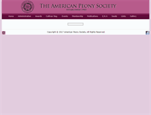 Tablet Screenshot of americanpeonysociety.org